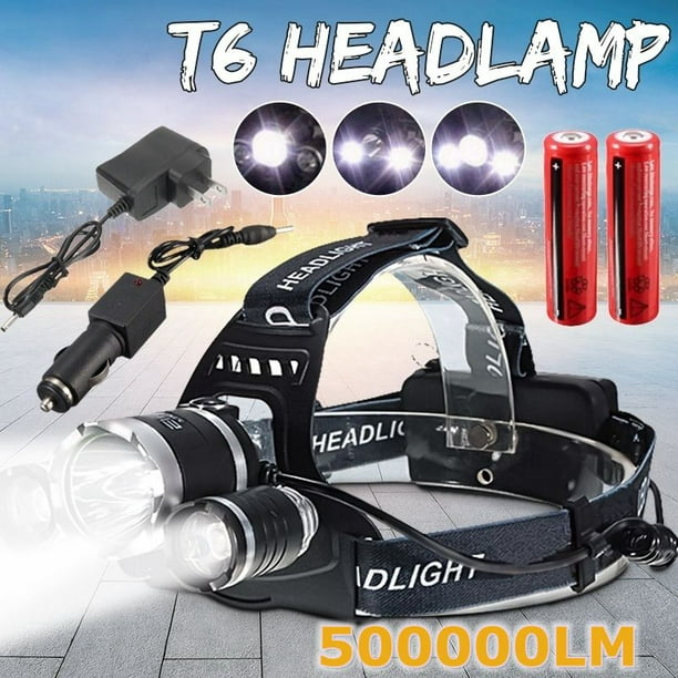 10000LM Rechargeabl 18650 Cree XM-L T6 LED Headlamp Headlight Head Light Lamp